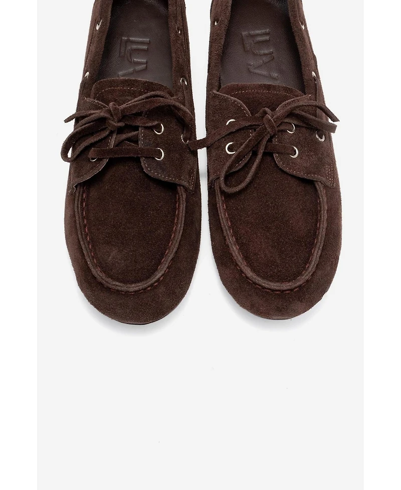 Forever & Always Shoes Serelis Leather Lace Up Loafer (Women)