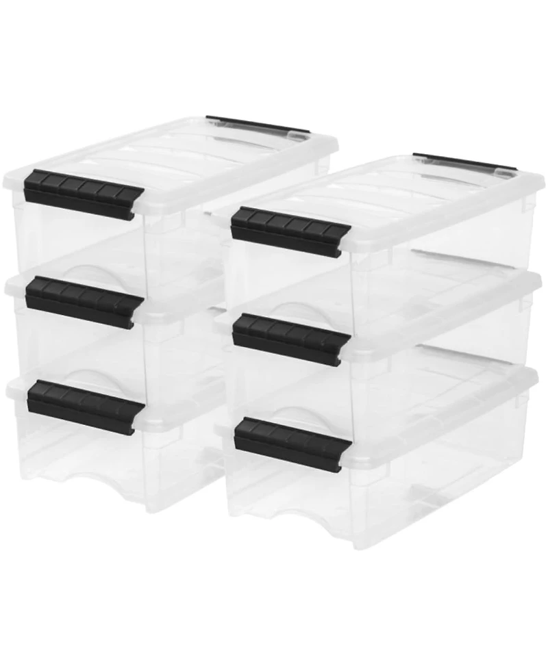 Iris Usa 6 Qt Stackable Plastic Storage Bins with Lids, 8 Pack - Bpa-Free, Made in Usa