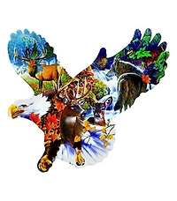 Forest Eagle 1000 piece Jigsaw Puzzle for Adults Special Shape