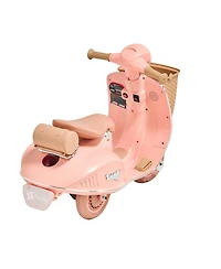 Sugift 12V Kids Ride On Motorcycle Trike with Storage Basket & Training Wheels