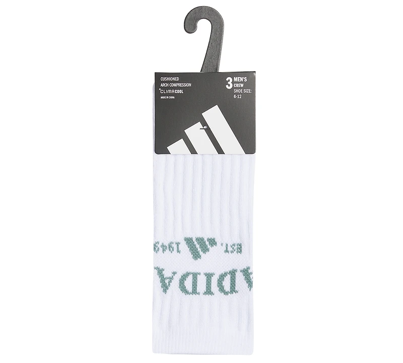 adidas Men's Foundation Sport Crew Socks, 3-Pack