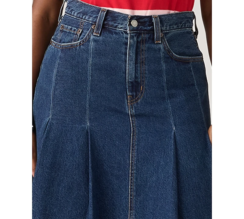 Levi's Women's Pleated Denim Mini Skirt