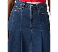 Levi's Women's Pleated Denim Mini Skirt