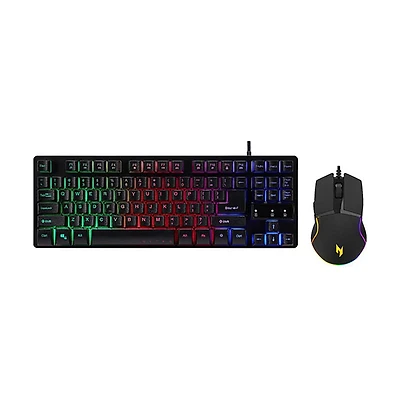 Gaming Keyboard and Mouse Combo Wired Rgb Backlit Quiet Keys 4200 Dpi Adjustable Sensor