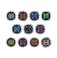 Slickblue Ace Casino Poker Chips (25-Pack) – Clay Composite for Professional-Quality Play