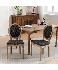 Simplie Fun Antique French Style Wood Frame Dining Chairs Set