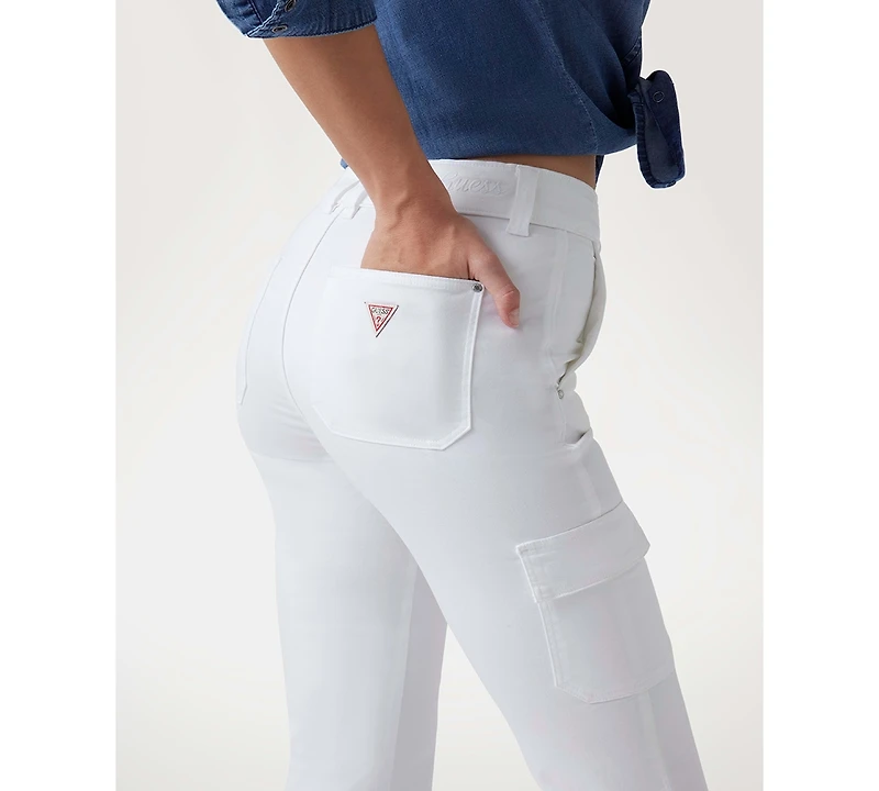 Guess Women's Cargo-Pocket Bootcut Pants