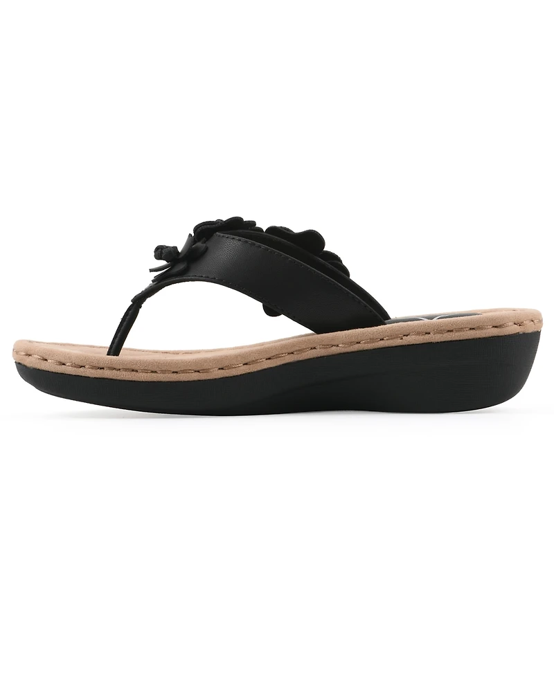Cliffs by White Mountain Women's Cassilia Floral Wedge Sandals