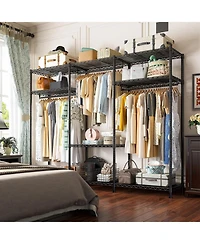 Raybee Heavy Duty Portable Adjustable Clothes Rack 795 lbs Load Garment Rack