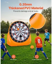 Sugift Inflatable Soccer Dart Board Giant 6-Foot Target with Balls and Pump