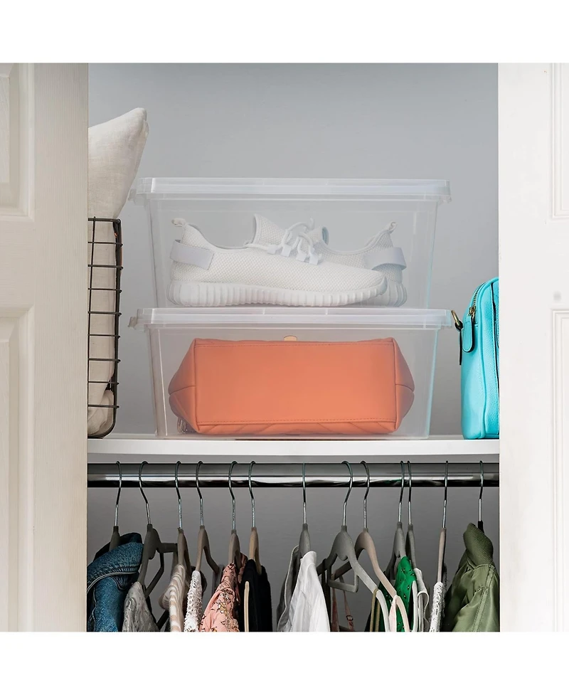 Iris Usa 15 Qt Storage Bins with Lids, 12Pk