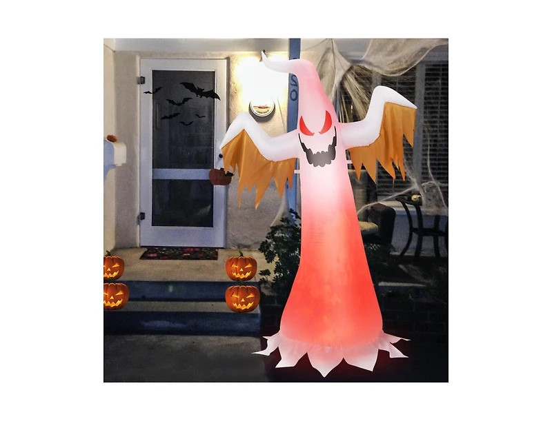 Mondawe 6 ft Halloween Inflatable Ghost Quick Blow up Halloween Decor with Led Lights