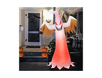 Mondawe 6 ft Halloween Inflatable Ghost Quick Blow up Halloween Decor with Led Lights