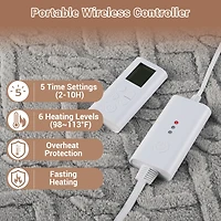 gaomon King Size Tufted Electric Heated Comforter Blanket with Wireless 2-Zone Controller 104" x 90"