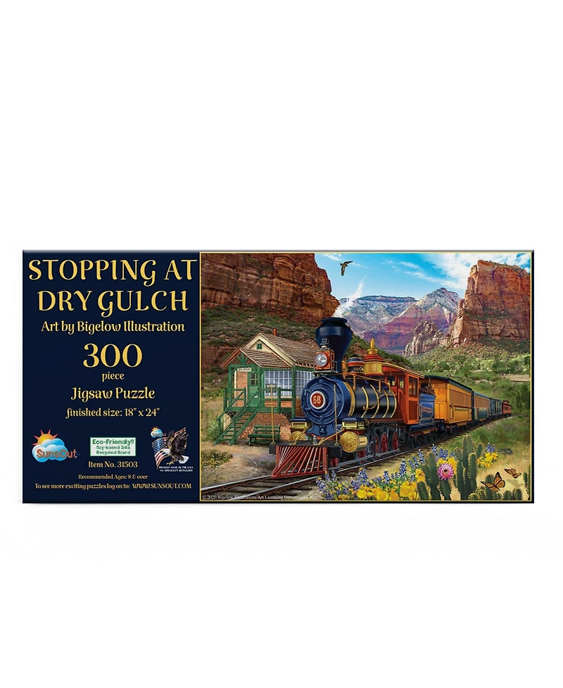 SunsOut Stopping at Dry Gulch 300 piece Jigsaw Puzzle for Adults