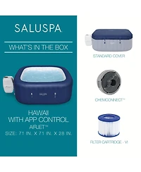 SaluSpa Bestway Hawaii 4 Person Smart AirJet Inflatable Hot Tub with App Control