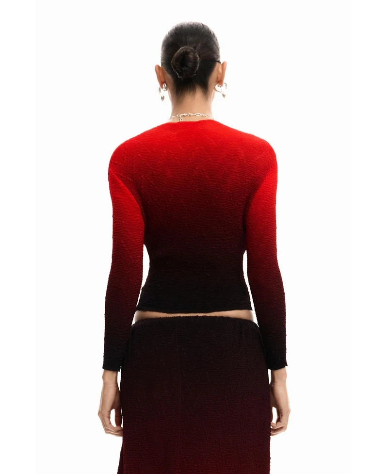 Desigual Women's Gradient texture blouse