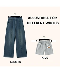 BP4U -Pack Premium Wooden Pants Hangers with Adjustable Clip, Heavy Duty Solid Wood Skirt Bottom for Trousers, Dress Slacks, Dresses