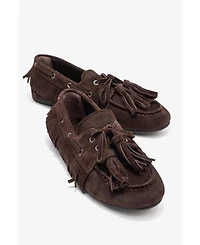 Forever & Always Shoes Women's Fenora Leather Tassel Loafer