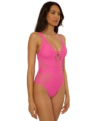 Becca Women's Castaway Fishnet One-Piece Swimsuit