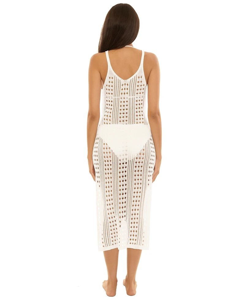 Becca Women's Crochet Scoop Neck Cover-Up Dress