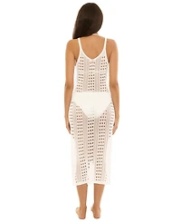 Becca Women's Crochet Scoop Neck Cover-Up Dress