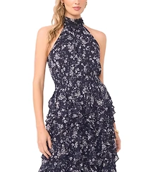 1.state Women's Sleeveless Cascading Maxi Dress