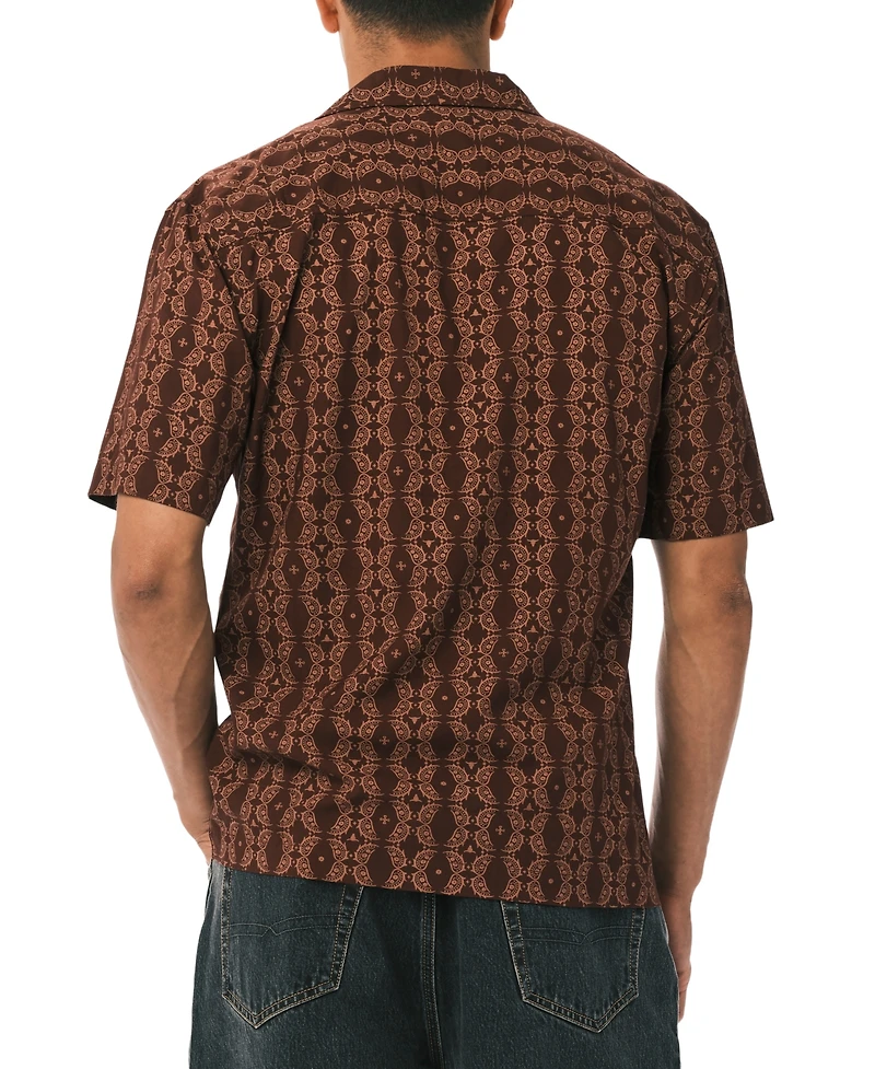Buffalo David Bitton Men's Sandro Printed Short-Sleeve Camp Shirt