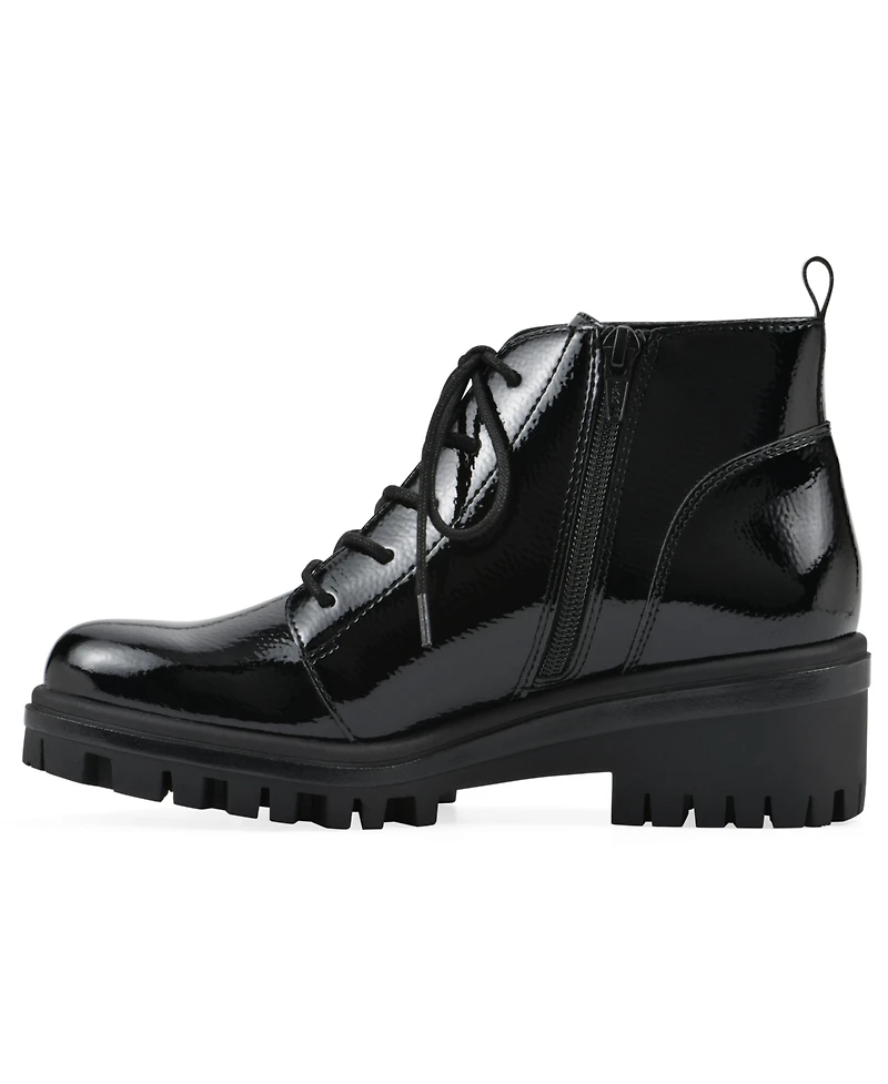 White Mountain Women's Tariq Lug Sole Lace-up Booties