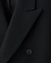 Mango Men's Long Double-Breasted Wool Coat