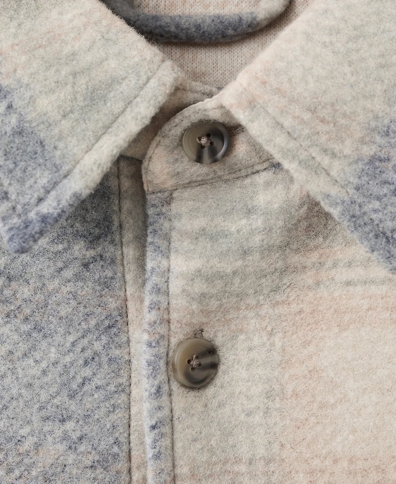 Mango Men's Check Flannel Overshirt