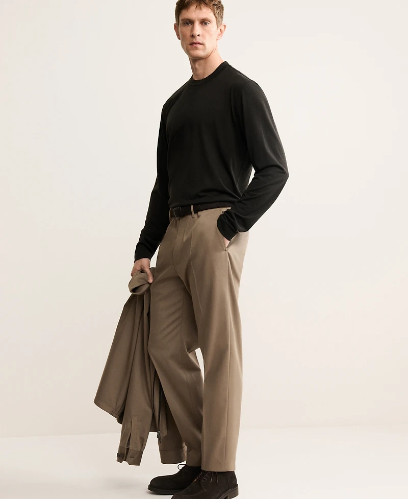 Mango Men's Slim-Fit Wool-Blend T-Shirt