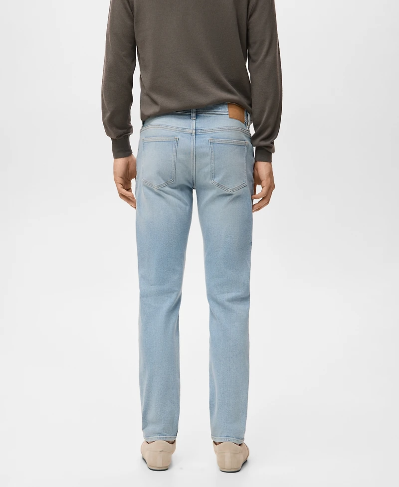 Mango Men's Jan Slim-Fit Frayed Effect Jeans