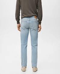 Mango Men's Jan Slim-Fit Frayed Effect Jeans