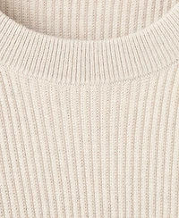 Mango Men's Fine Rib-Knit Cotton Sweater