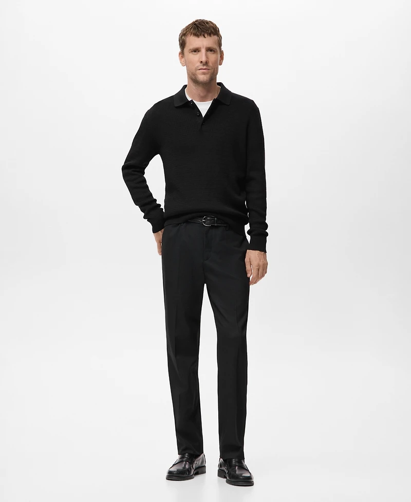 Mango Men's Cotton Lyocell Polo Shirt