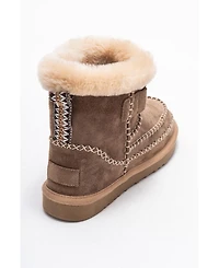 Forever & Always Women's Shoes Jorel Leather Fur Lined Ankle Boot.