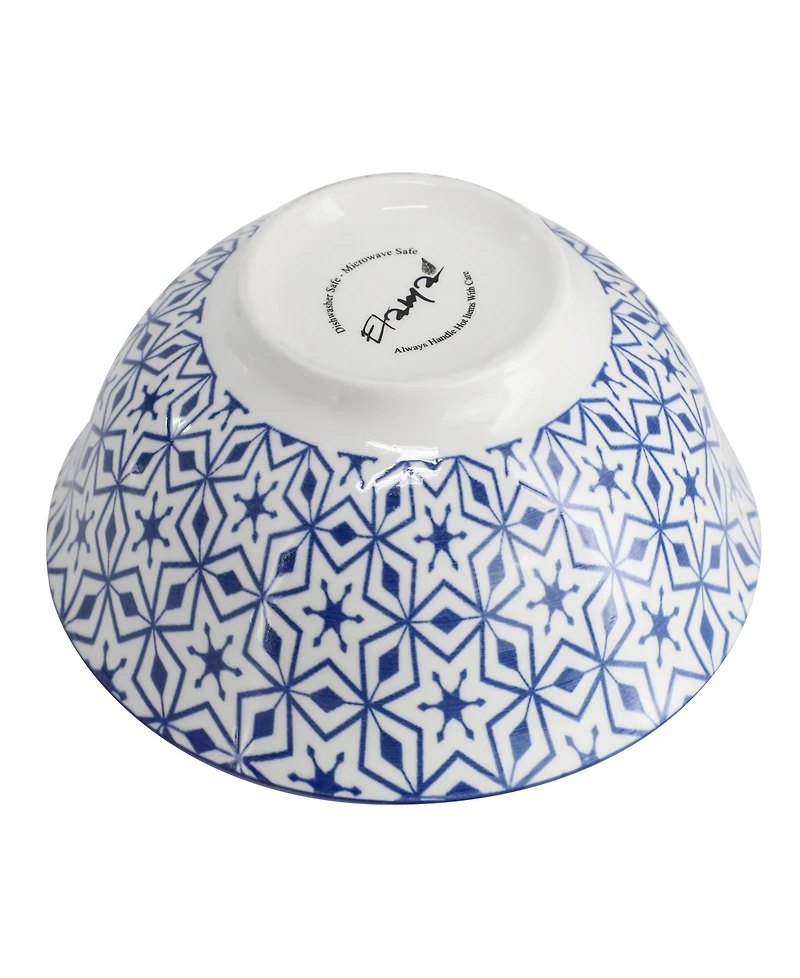 Elama Moxy Footed Bowls, Set of 6, Service For 6