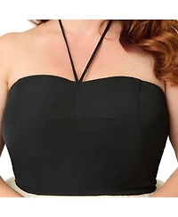 Unique Vintage Plus Sweetheart Halter Swing Dress