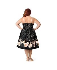 Unique Vintage Plus 1950s Sleeveless Swing Dress