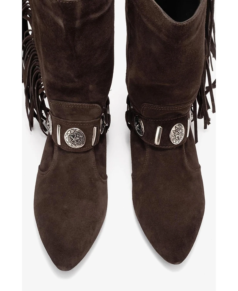 Forever & Always Shoes Women's Selora Leather Buckle Western Boot