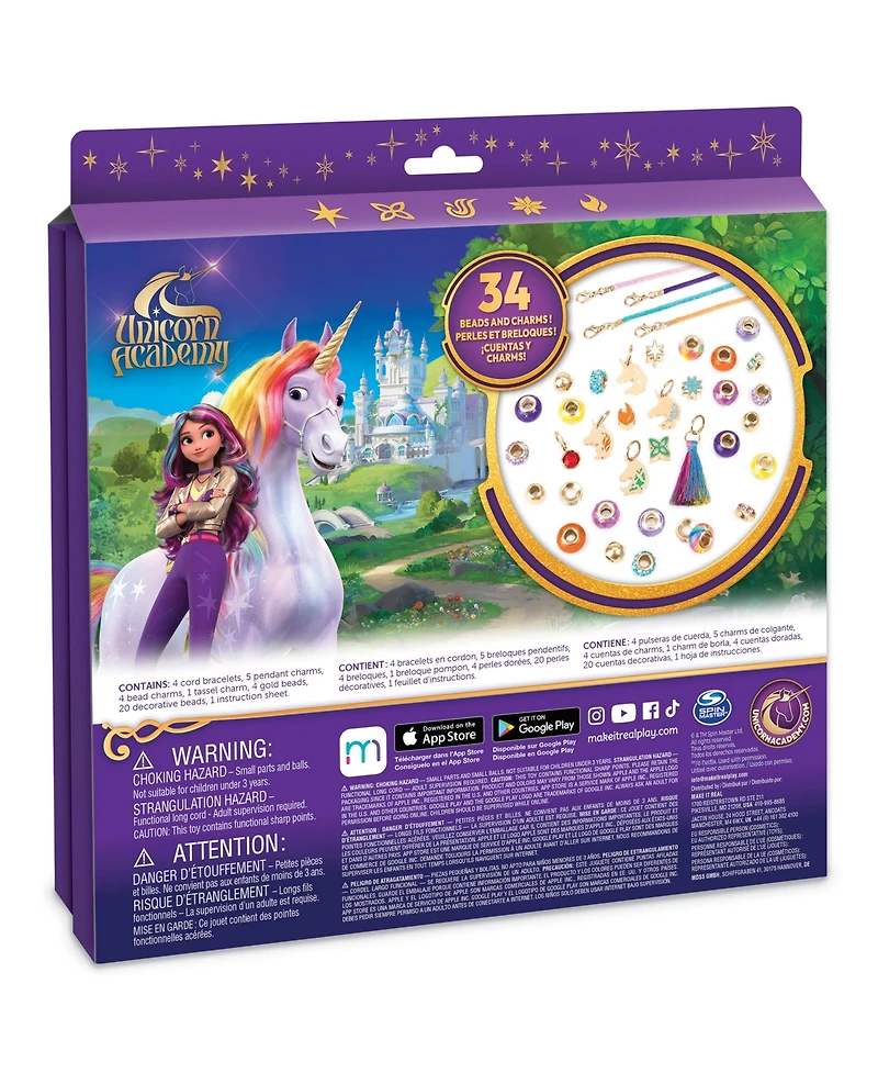 Make It Real Unicorn Academy: Enchanting Unicorn Charms Bracelet Kit