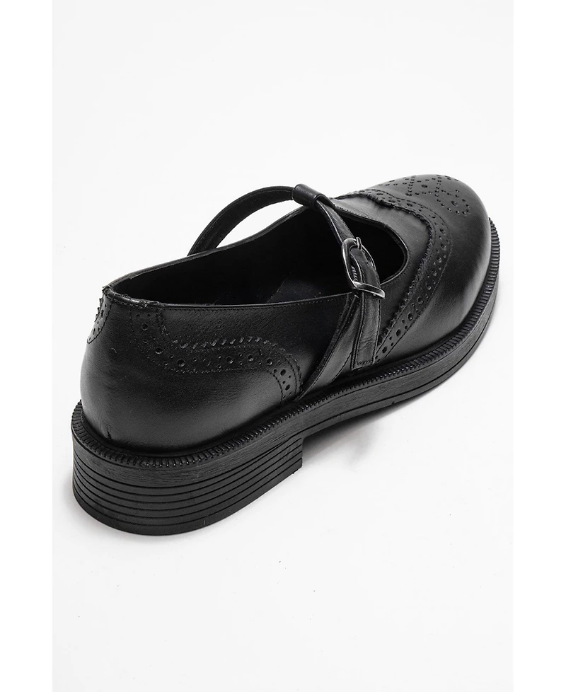 Forever & Always Shoes Janney Leather Strap Loafers