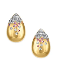 Macy's Multi-Gemstone Confetti Teardrop Earrings in 14k Gold Over Sterling Silver