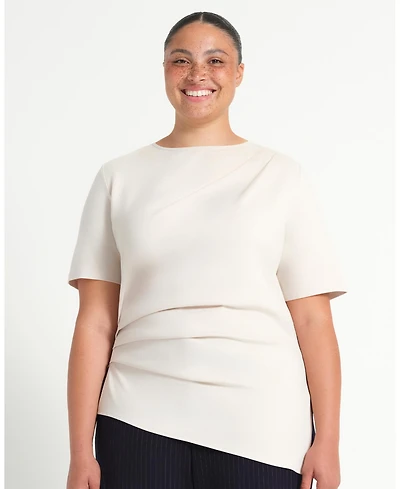 Estelle Women's Sasha Assymetric Pleated Top