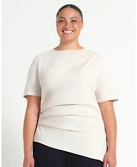 Estelle Women's Sasha Assymetric Pleated Top