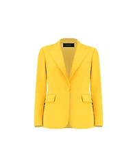 Ivonne Women's Tailored Blazer with Flap Pockets