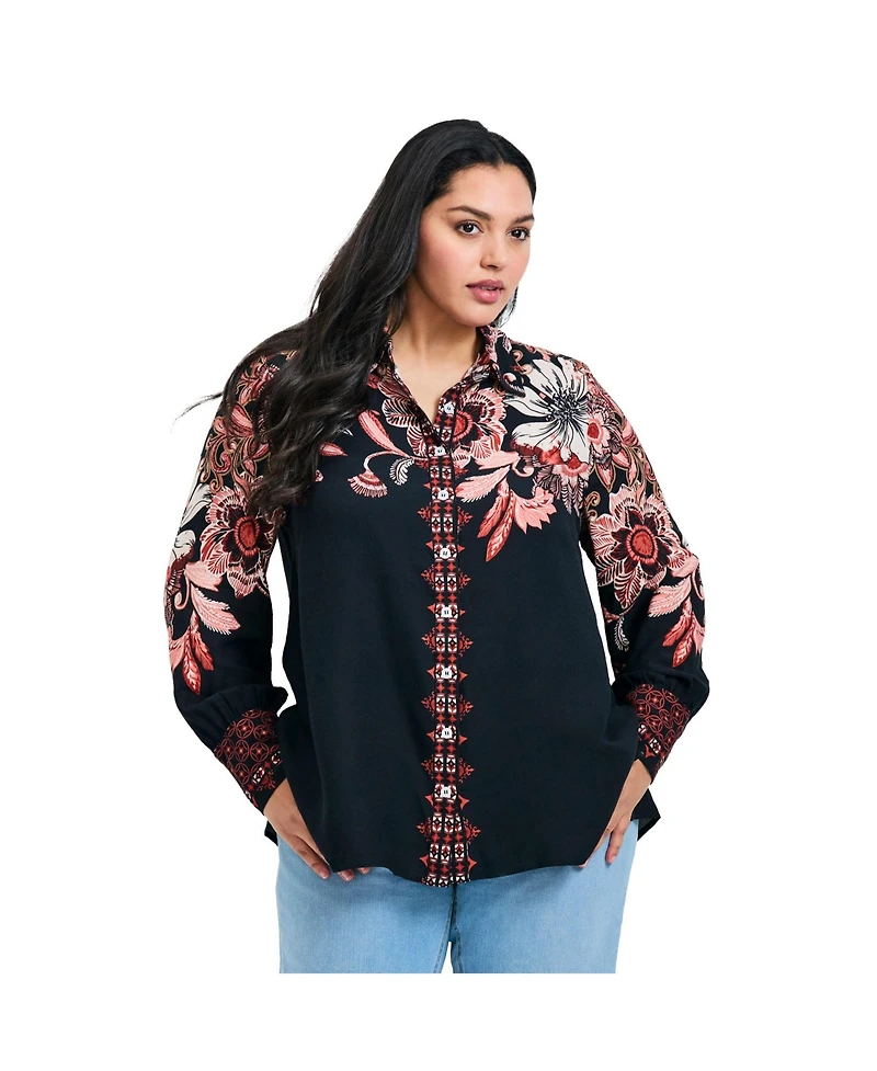 Avenue Women's La Luna Button Down Shirt