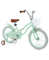 Sugift 18 Inch Kids Bike with Adjustable Seat and Bell for Kids 3-8 Years Olds