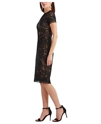 Tadashi Shoji Women's Sable Embroidered Tulle Dress